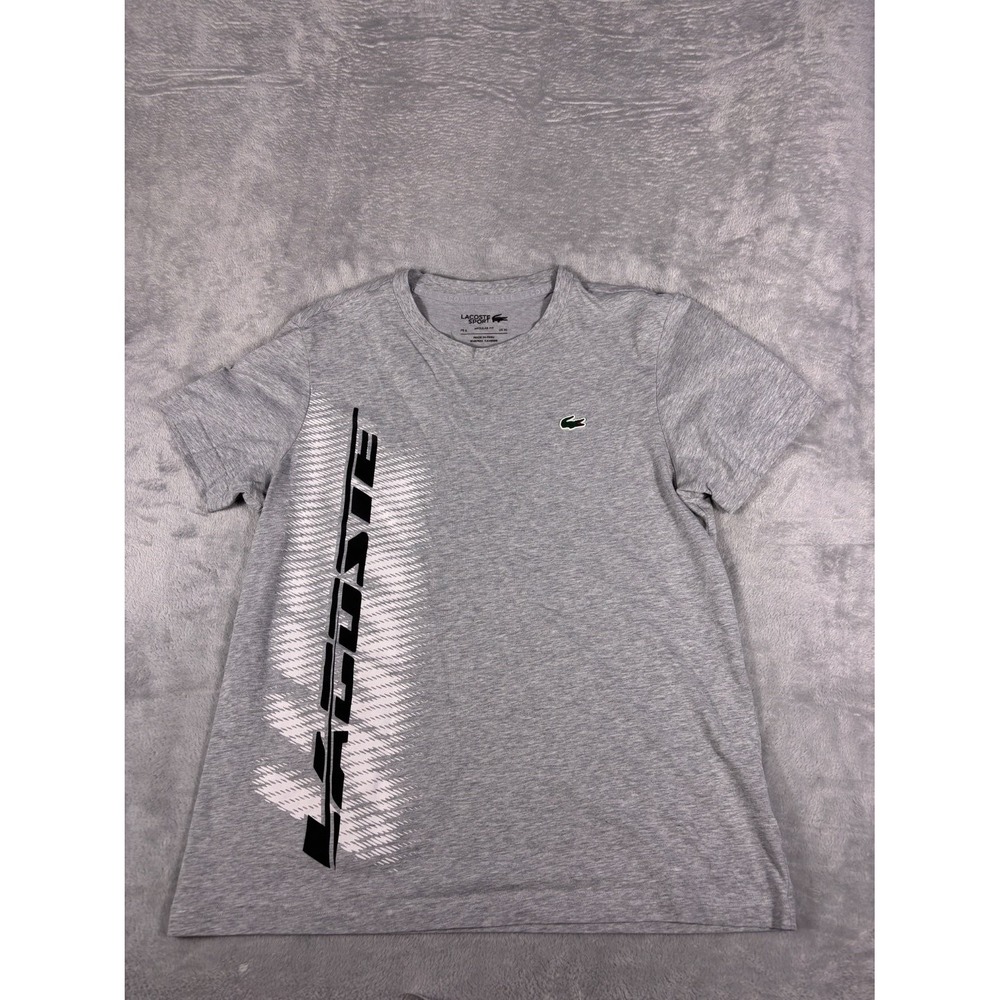 Lacoste Sport T-Shirt Ultra Dry Mens XL Gray Moisture Wicking